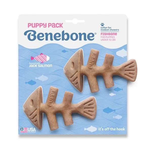 1ea Benebone Fishbone Puppy 2 Pack - Treats
